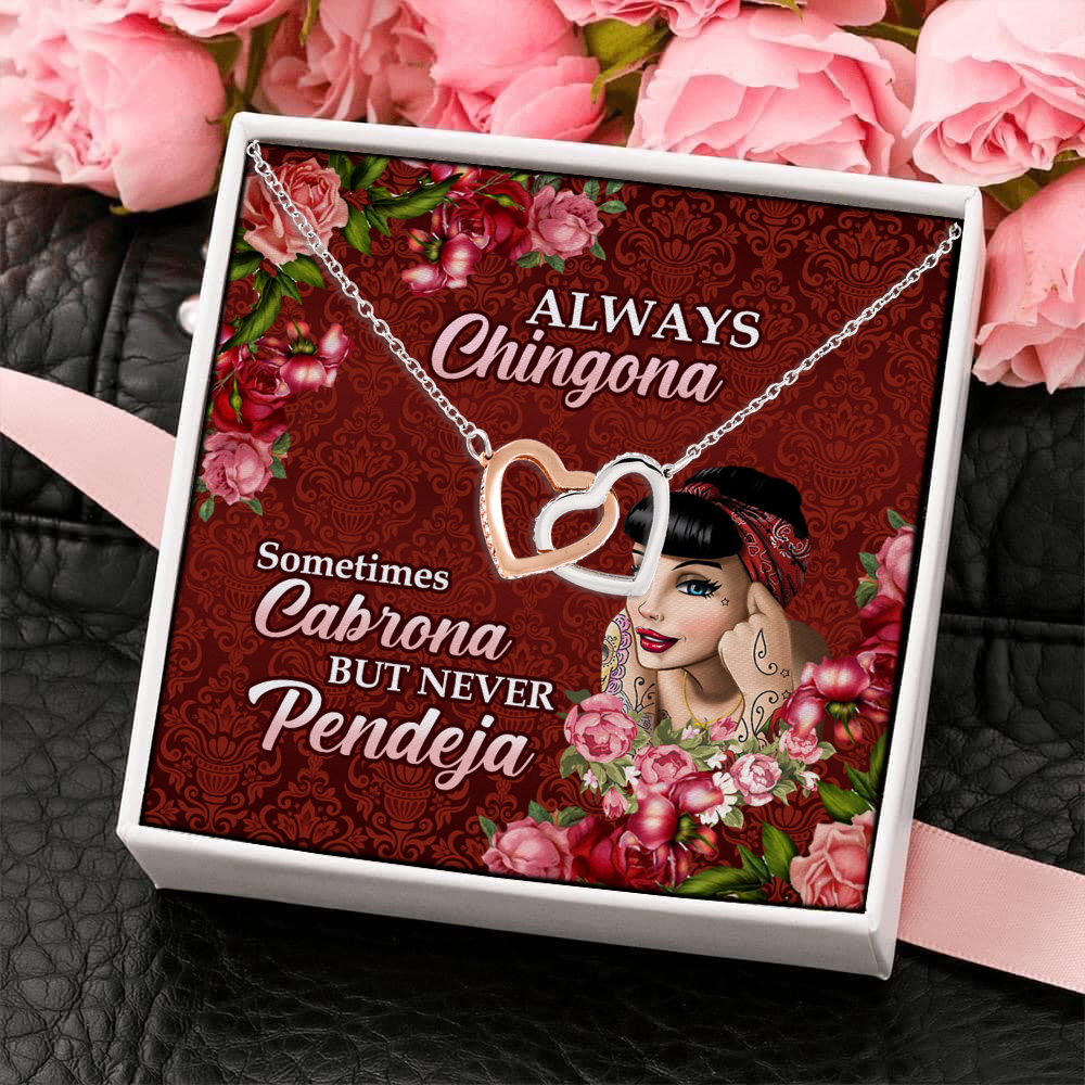 3LV. Always Chingona (4) Interlocking Hearts Necklace 4