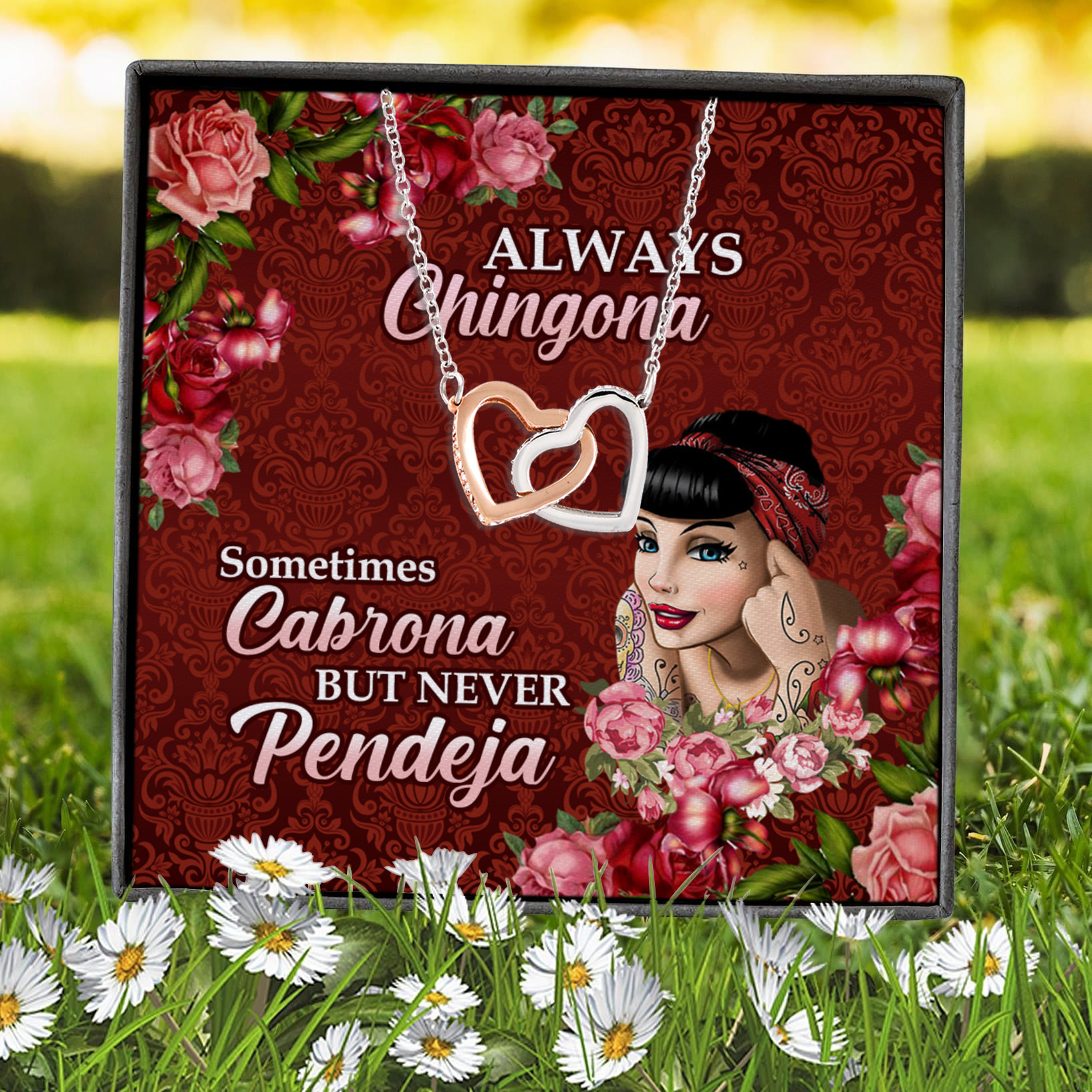 3LV. Always Chingona (4) Interlocking Hearts Necklace 7