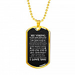 My Viking If You Lose Your Way When You Think You've Lost Your Way Dog Tag Pendant Necklace - Dog Tag (Gold Plated)