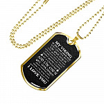 My Viking If You Lose Your Way When You Think You've Lost Your Way Dog Tag Pendant Necklace - Dog Tag (Gold Plated)