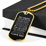 My Viking If You Lose Your Way When You Think You've Lost Your Way Dog Tag Pendant Necklace - Dog Tag (Gold Plated)