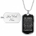 My Viking If You Lose Your Way When You Think You've Lost Your Way Dog Tag Pendant Necklace - Dog Tag (Silver)