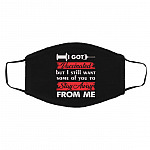 I Got Vaccinated But I Still Mask Cover, Black, Cloth Face Cover – Medium/Large