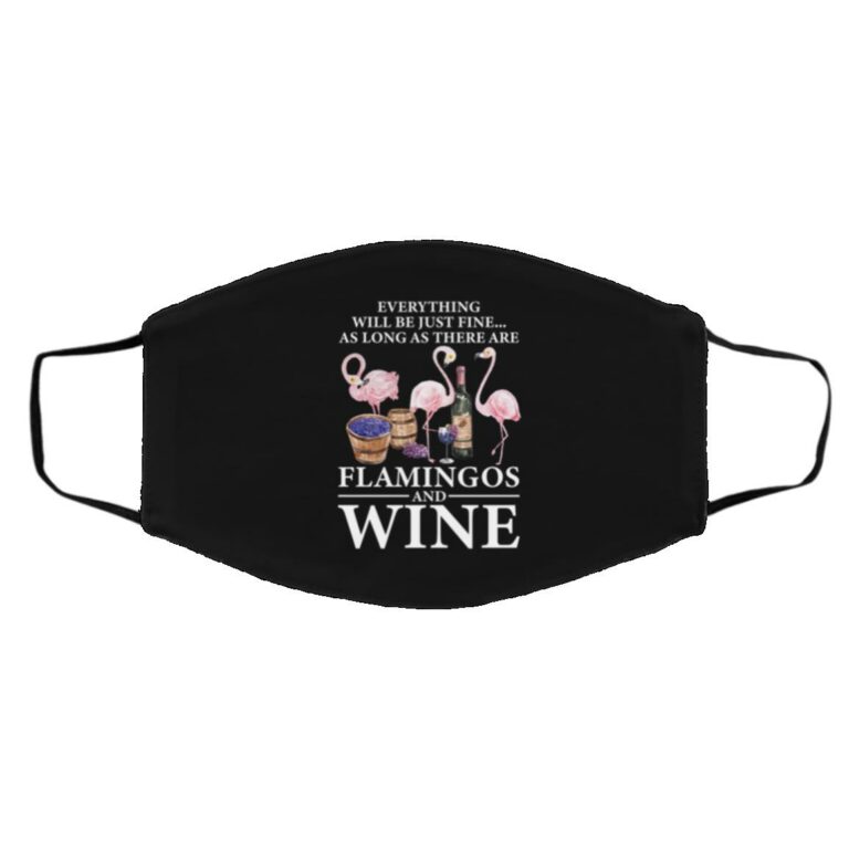 Everything Will Be Just Fine, Black, Cloth Face Cover – Medium/Large