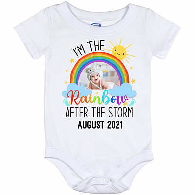 Custom Photo baby, White, Baby Onesie - 12 Month