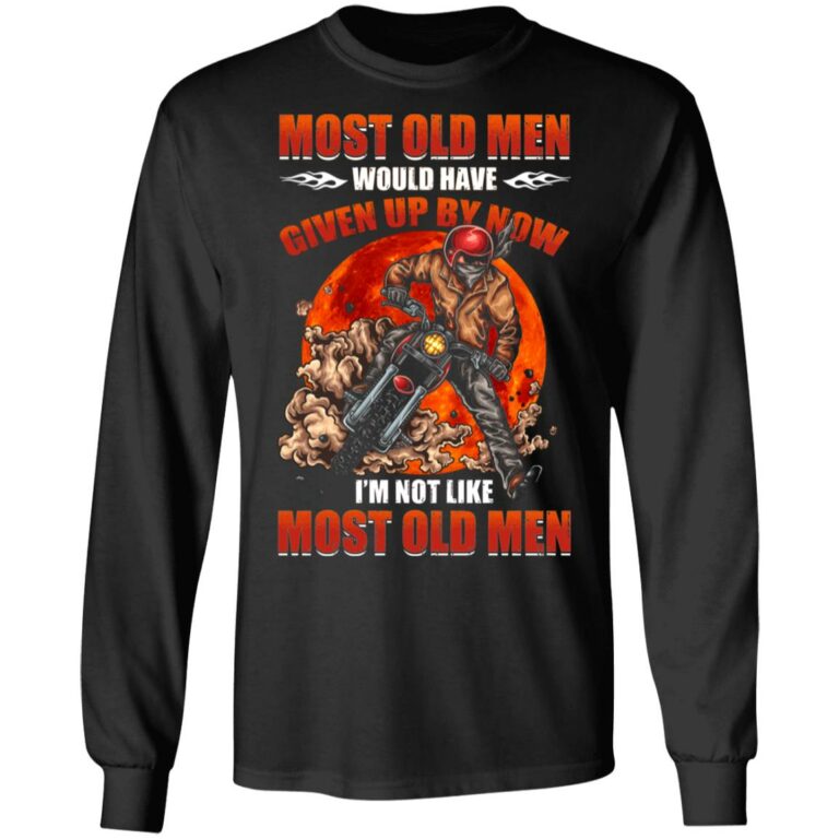 Biker Most Old Men, Black, Long Sleeve