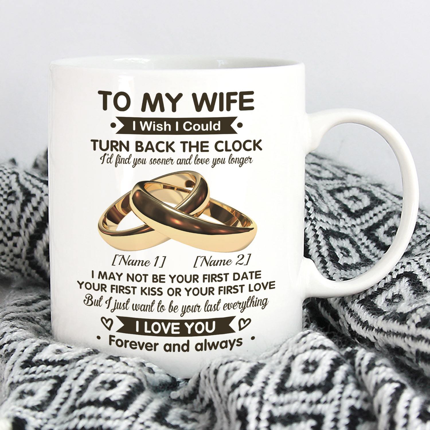 4VT. To My Wife Turn Back The Clock Ring Personalized mk1