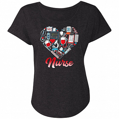 Ladies Triblend Dolman Sleeve