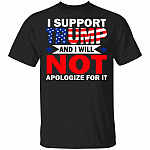 I Support Trump, Black, Unisex T-Shirt
