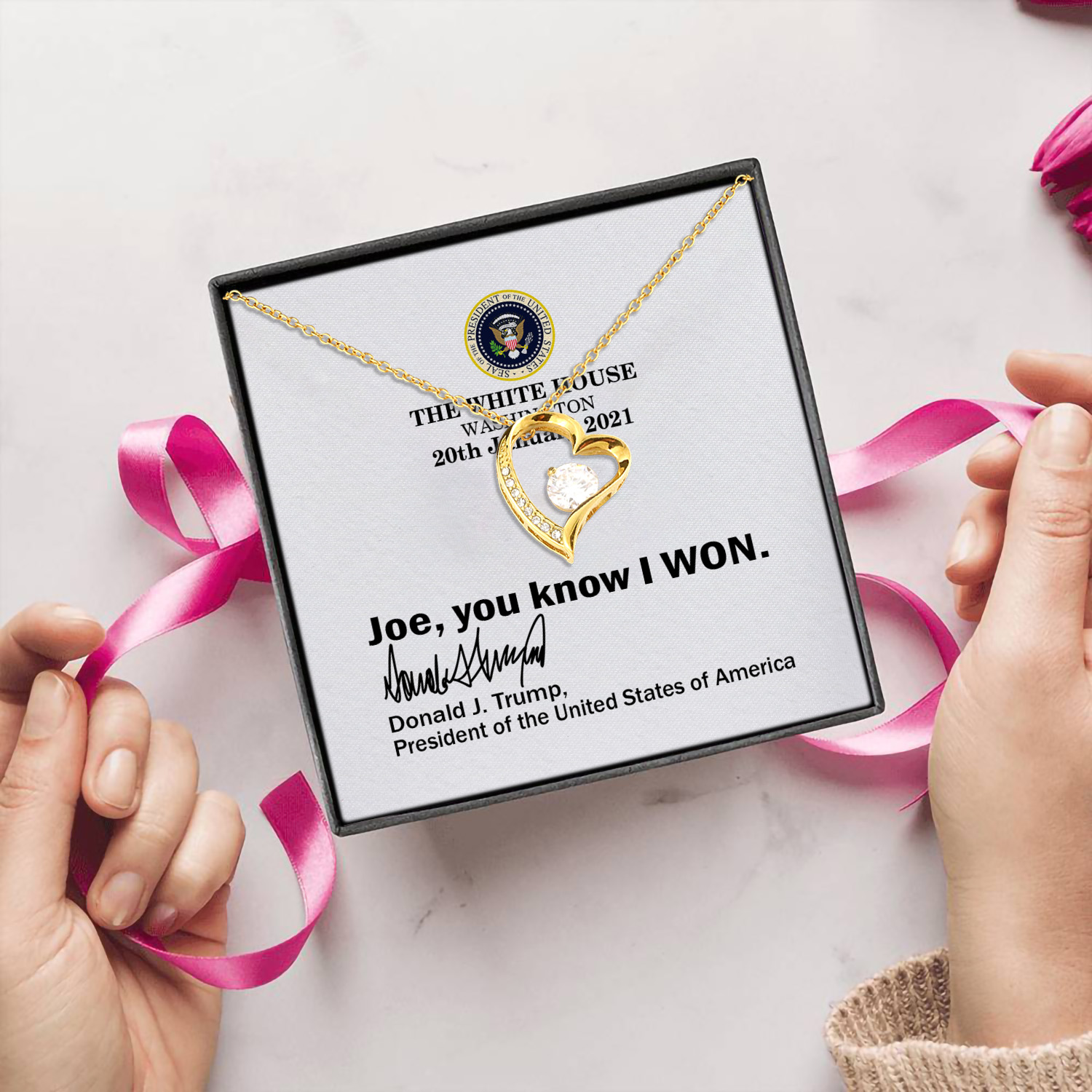 2O. Know You Won card (4) Forever Love Necklace (Gold) 5