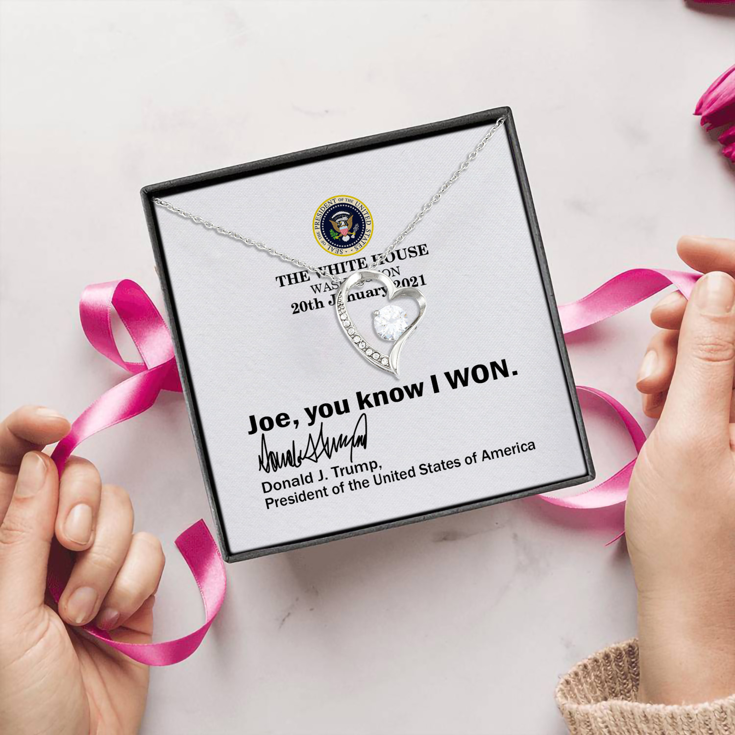 2O. Know You Won card (4) Forever Love Necklace (Silver) 5