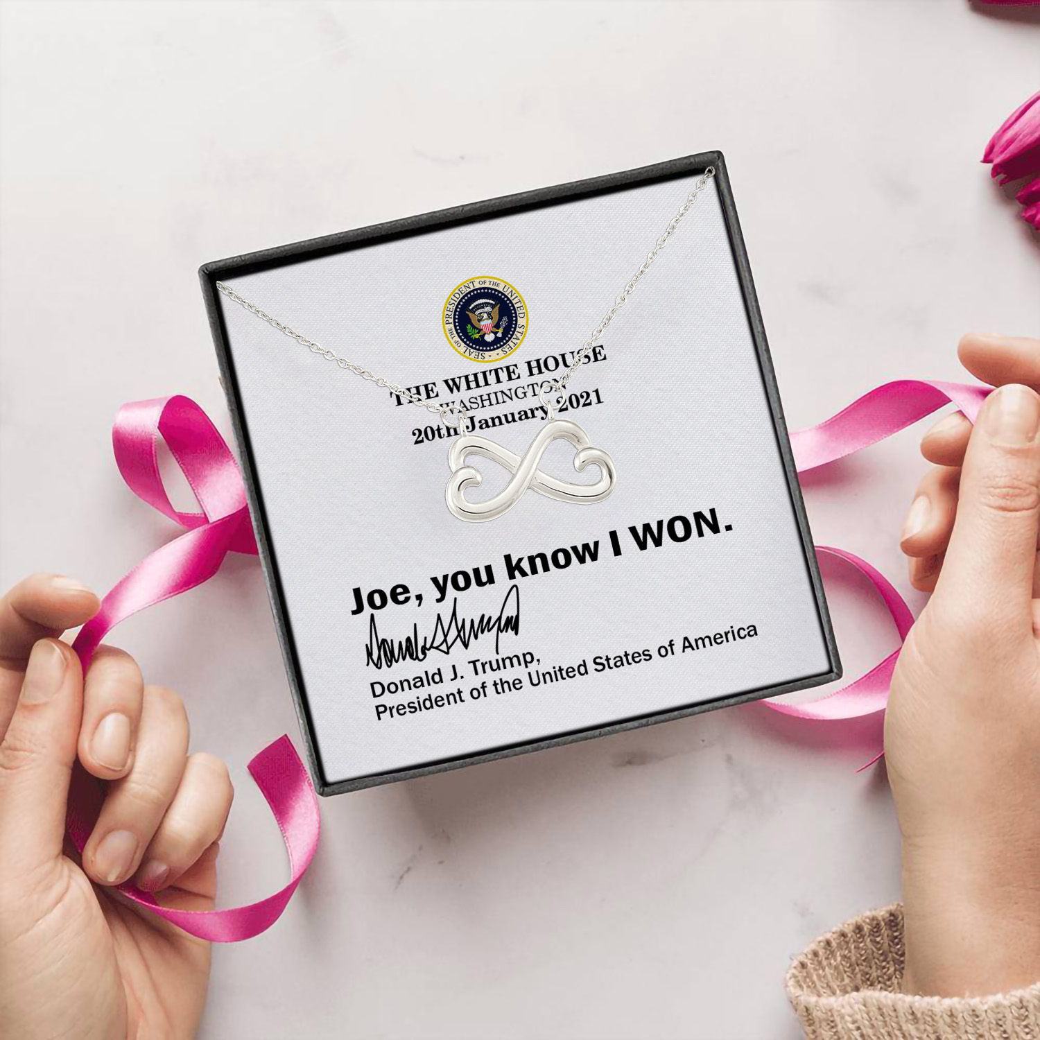 2O. Know You Won card (4) Infinity Heart Necklace (Silver) 5