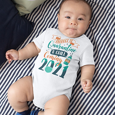 Alternative view of Product of Quarantine And Chill Coming in 2021 Baby Onesie - Baby Infant Bodysuit