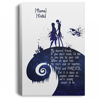 Personalized My Dearest Friend Framed Canvas - I'd Like To Join You By Your Side Unframed Poster, White, 0.75'' Framed Canvas