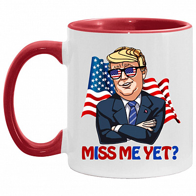 miss me accent, White/Red, 11 oz. Accent Mug