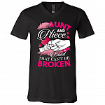 Aunt And Niece A Bond That shirt, Black, V-Neck T-Shirt