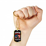 Sorry If My Patriotism Offends You Trust Me Your Lack Of Spine Offends Me More Veteran Dog Tag Pendant Necklace - Dog Tag (Gold Plated)