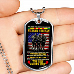 We Were The Best America Had Vietnam Veteran Brothers Who Fought Without Dog Tag Pendant Necklace - Dog Tag (Silver)