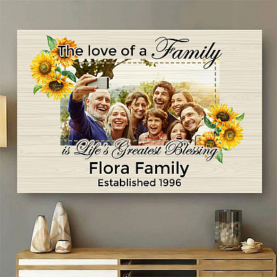 Alternative view of Custom Photo The Love Of A Family Wrapped Framed Canvas Prints - Unframed Poster - Home Decor Wall Art