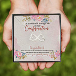 10VT. To A Beautiful Lady On Her Confirmation Infinity Heart Necklace (Silver)