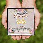 10VT. To A Beautiful Lady On Her Confirmation Infinity Heart Necklace (Gold)
