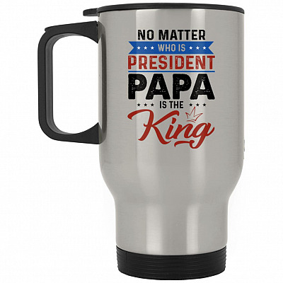 14 oz. Silver Travel Mug
