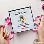 3UT. To My Badass Daughter Infinity Heart Necklace (Gold) 5