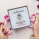 3UT. To My Badass Daughter Infinity Heart Necklace (Silver) 5