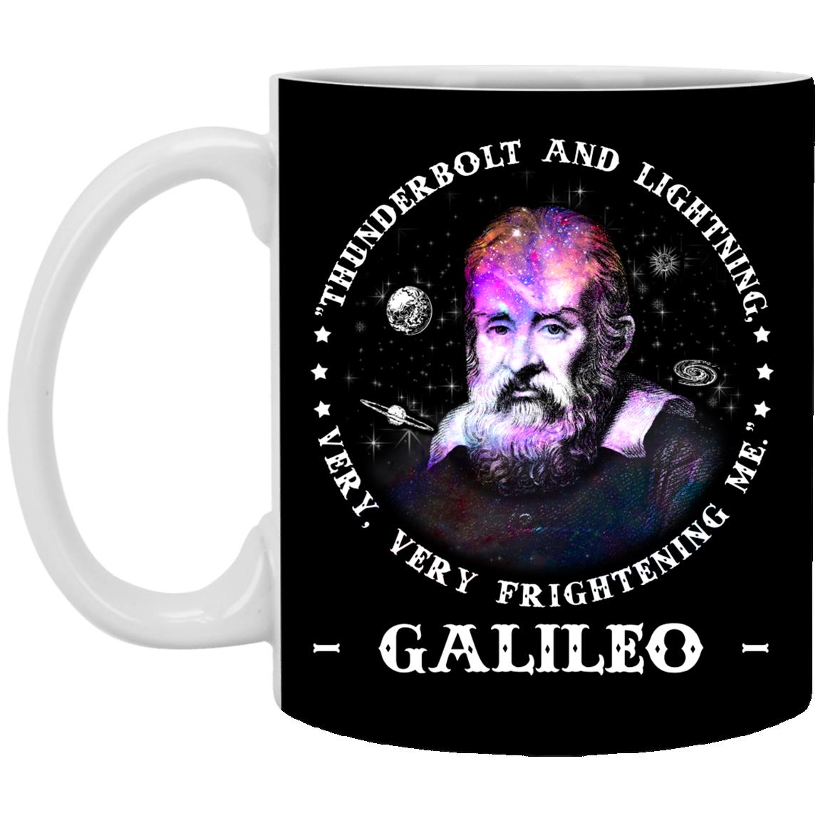 Thunderbolt and Lightning Galile Mug, Black, 11 oz. White Mug Thunderbolt and Lightning Galile Mug, Black, 11 oz. White Mug