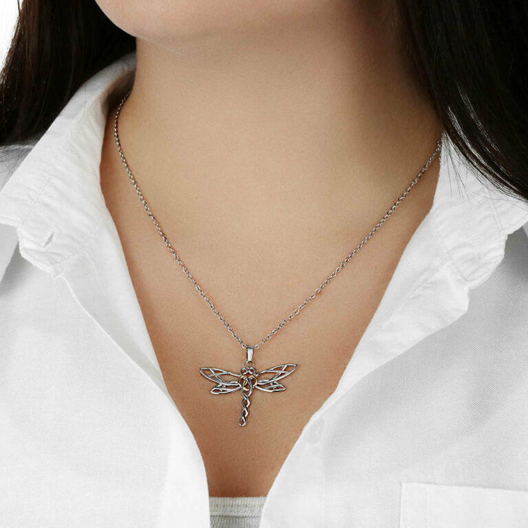 Dragonfly Necklace Message Card Model