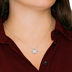 Love Knot Necklace Message Card on Model