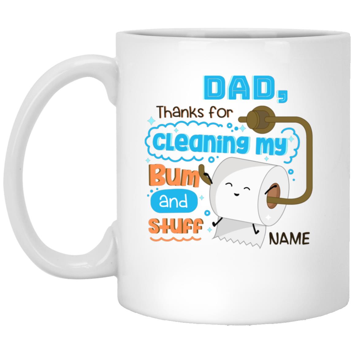 Personalized Thanks mug, White, 11 oz. White Mug Personalized Thanks mug, White, 11 oz. White Mug