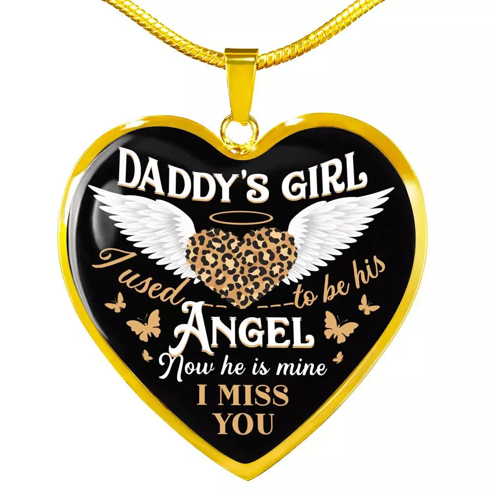 Daddy's Girl Necklace Daddy's Girl I Used To Be His Angel Now He