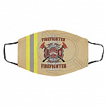 Firefighter Mask, White, Cloth Face Cover – Medium/Large