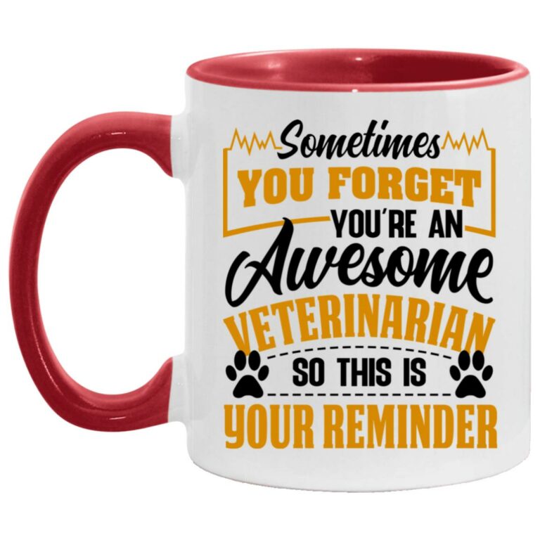 Sometimes You Forgot, White/Red, 11 oz. Accent Mug