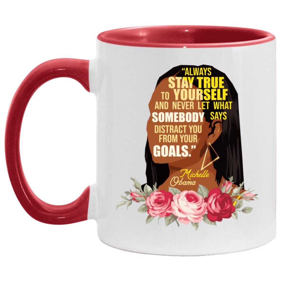 Michelle mug, White/Red, 11 oz. Accent Mug