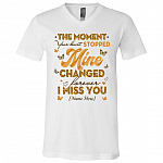 Personalized The Moment Your Heart, White, V-Neck T-Shirt