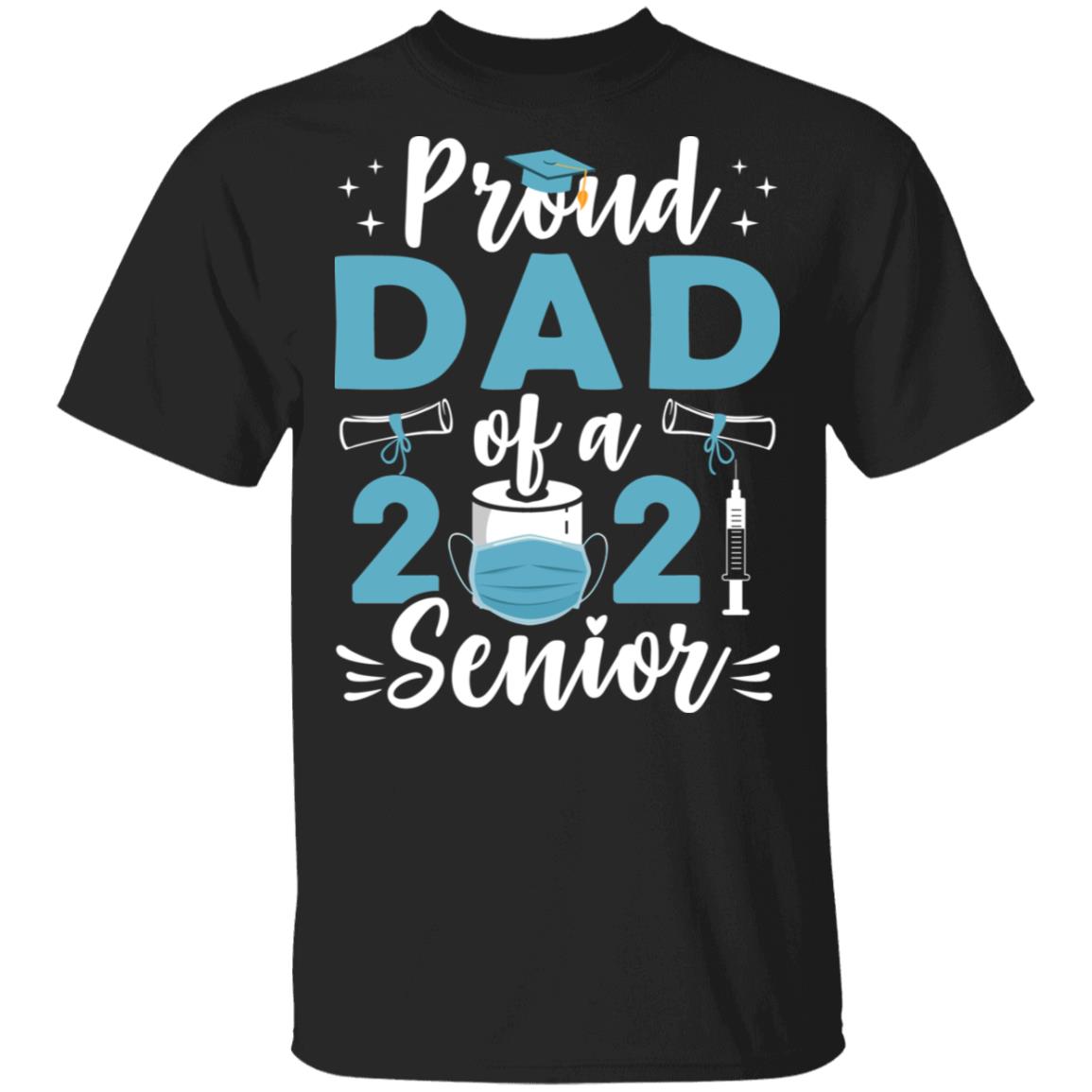 Proud Dad Of, Black, Unisex T-Shirt