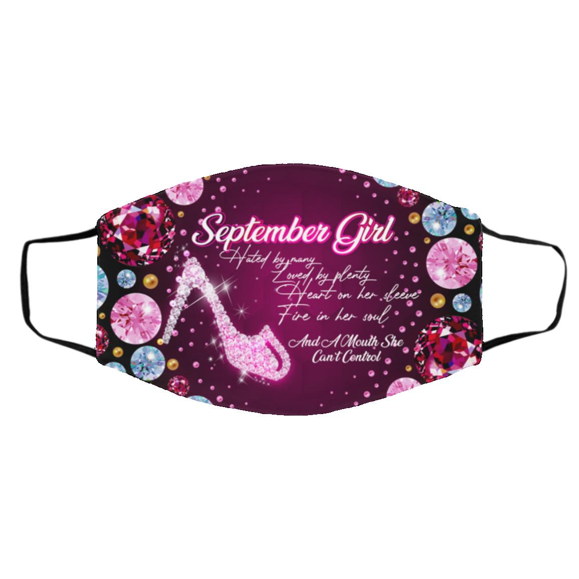 September Girl Hated By Many, White, Cloth Face Cover – Medium/Large September Girl Hated By Many, White, Cloth Face Cover – Medium/Large