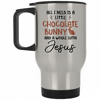 14 oz. Silver Travel Mug