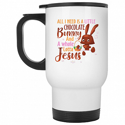14 oz. White Travel Mug