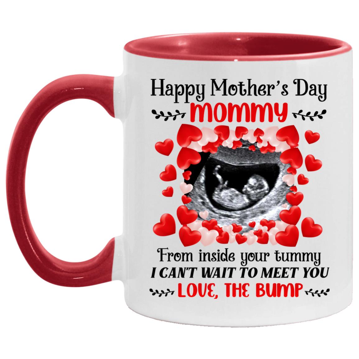 Personalized Photo  Accent Mug, White/Red, 11 oz. Accent Mug Personalized Photo Accent Mug, White/Red, 11 oz. Accent Mug