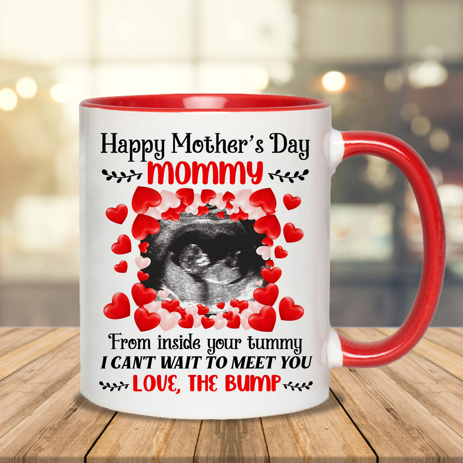 1VT. Happy Mother's Day Mommy Custom accent mug mockup3