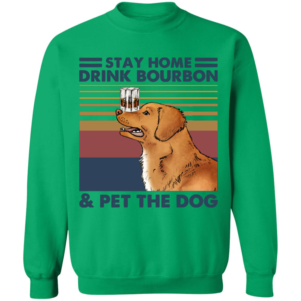 Bourbon Lover Shirt | Golden Retriever Stay Home Drink