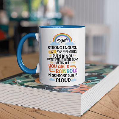 Alternative view of You Are A Rainbow In Someone Else's Cloud Accent Mug