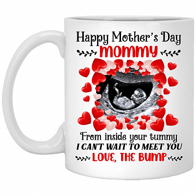 Personalized Photo Happy Mother's Day, White, 11 oz. White Mug