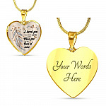 I Loved You Your Whole Life I Will Miss You For The Rest Of Mine Heart Pendant Necklace - Memorial Necklace - Heart Luxury Necklace (Gold Plated)
