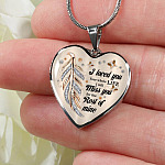 I Loved You Your Whole Life I Will Miss You For The Rest Of Mine Heart Pendant Necklace - Memorial Necklace - Heart Luxury Necklace (Silver)