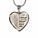 I Loved You Your Whole Life I Will Miss You For The Rest Of Mine Heart Pendant Necklace - Memorial Necklace - Heart Luxury Necklace (Silver)