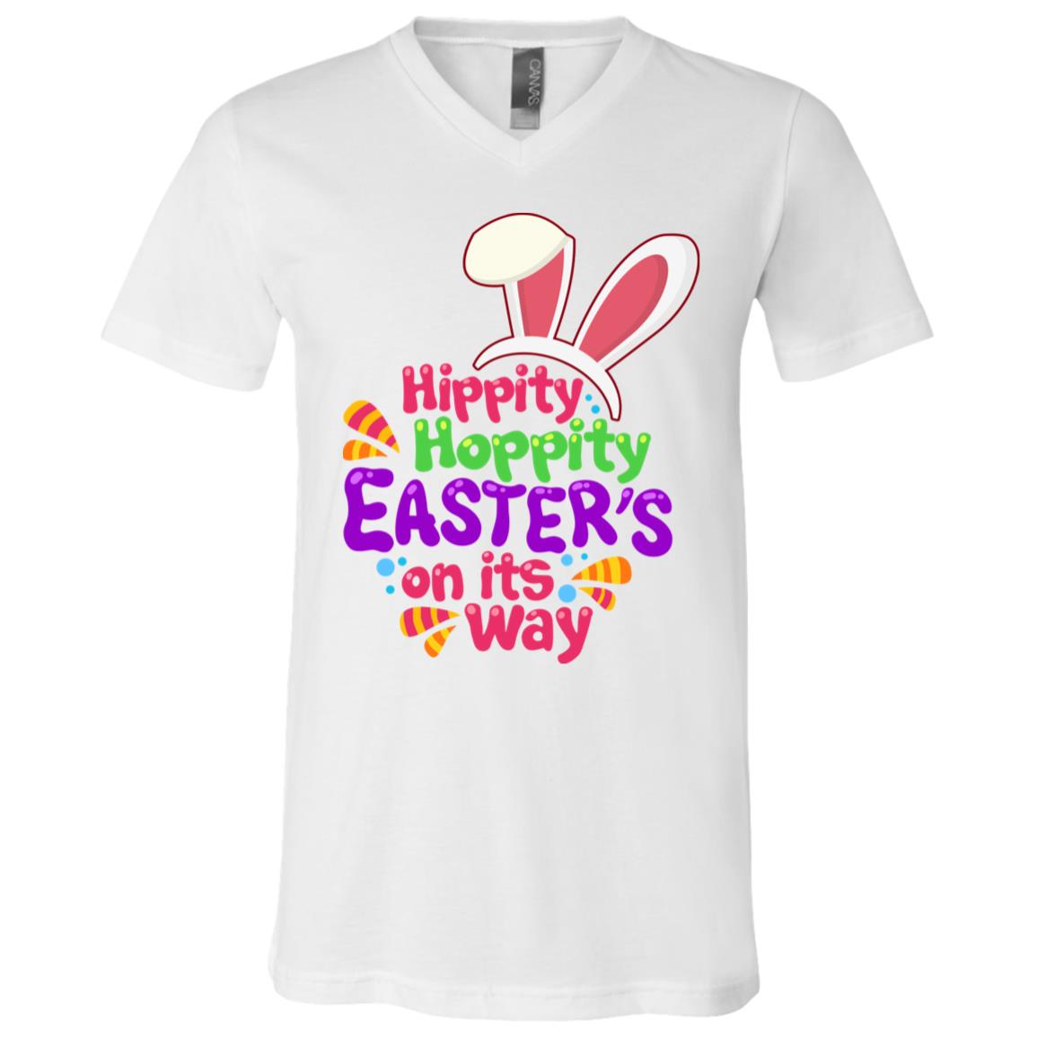 Hippity T, White, V-Neck T-Shirt